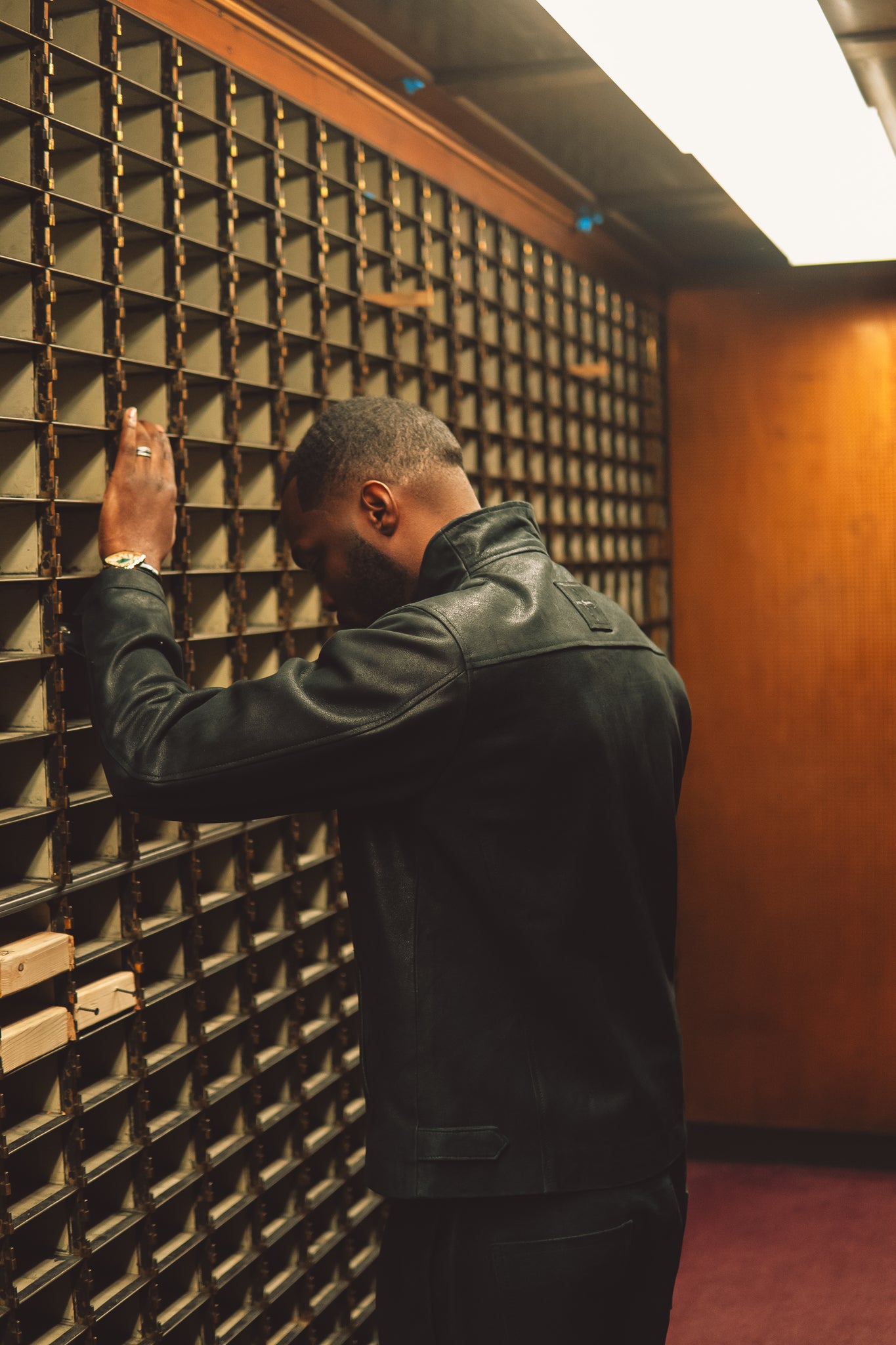 Kyoto vintage black leather kimono