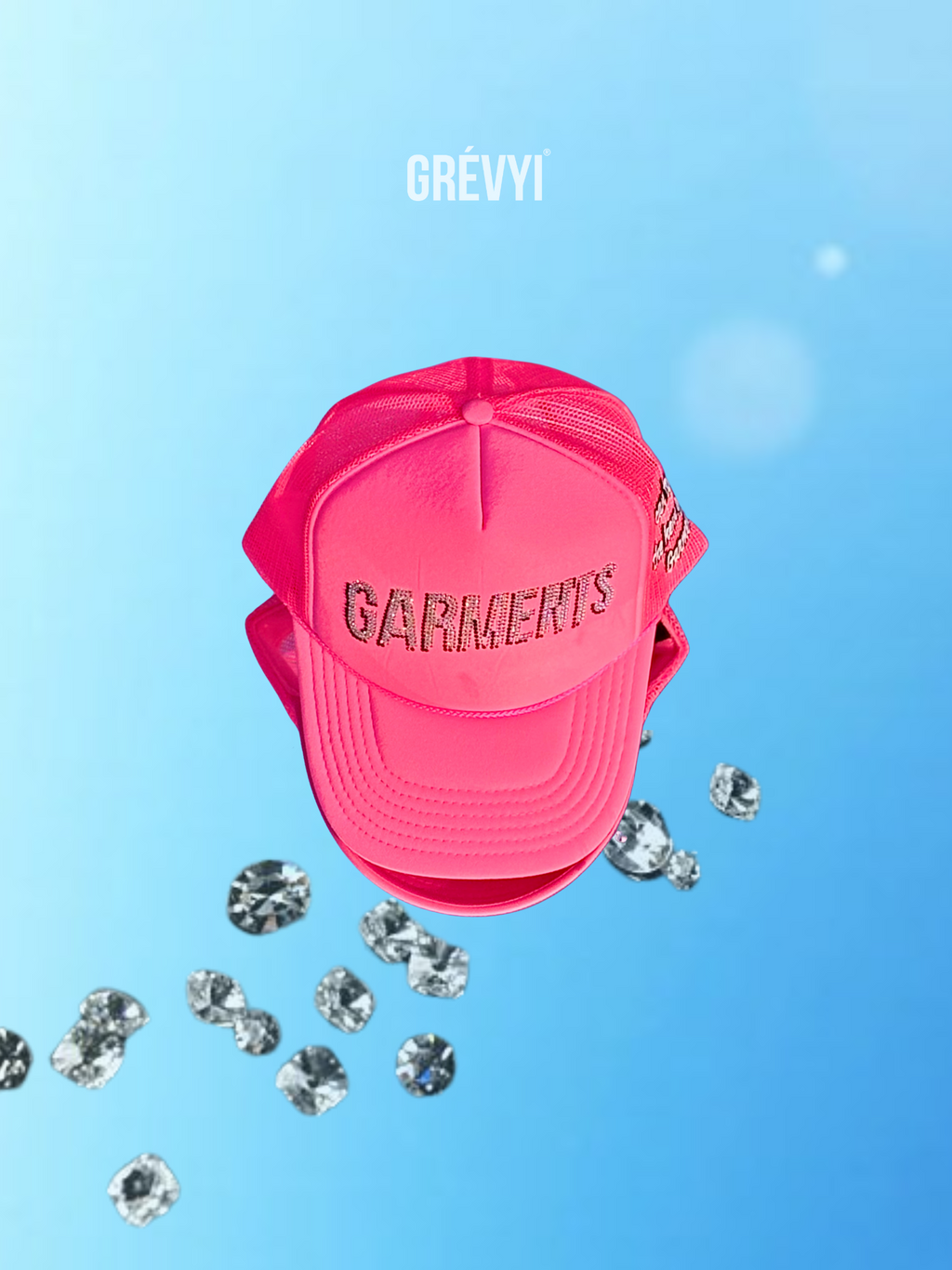 Hot pink garments trucker