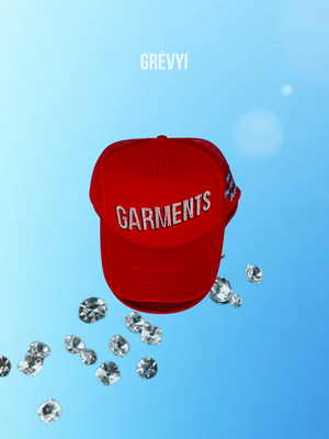 Red garments crystal trucker