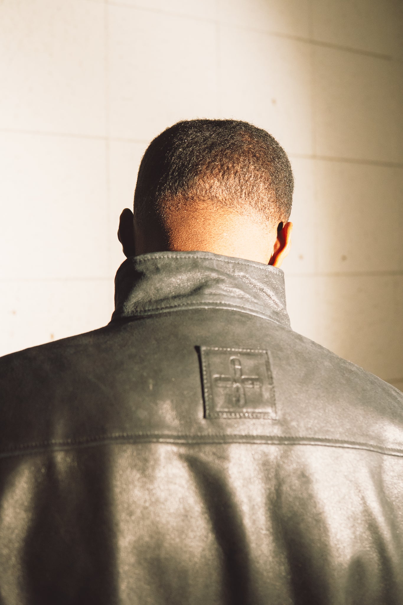 Kyoto vintage black leather kimono