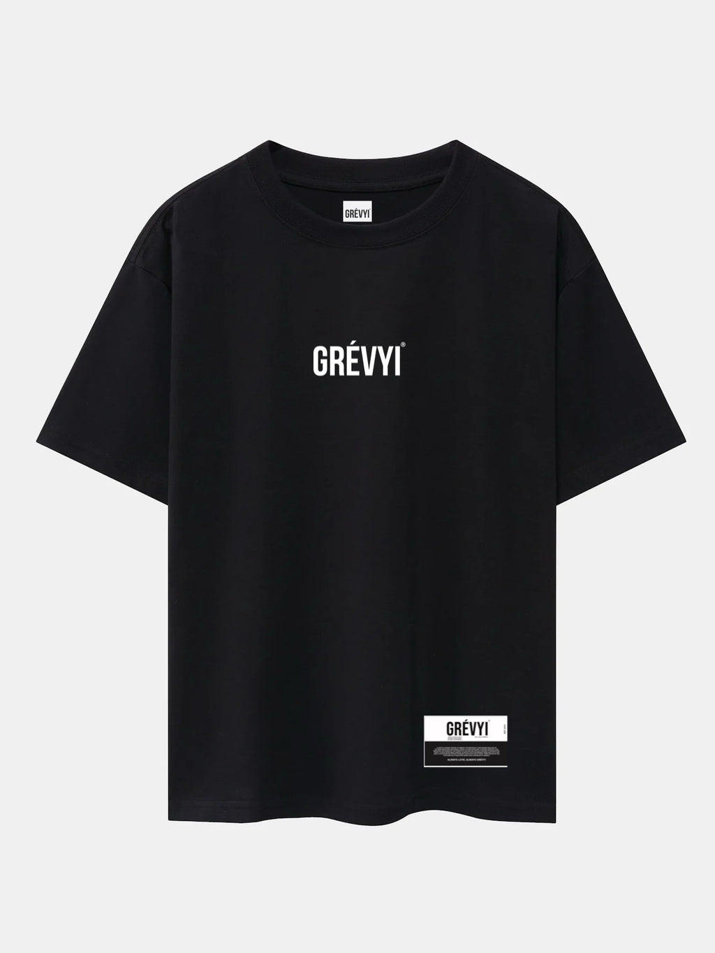 Grevyi 3d logo (black) tee
