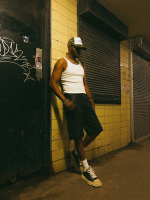 Black top jorts