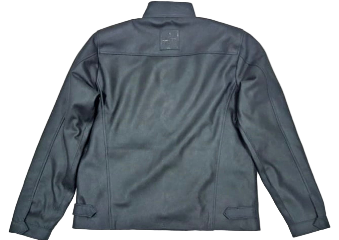 Kyoto vintage black leather kimono